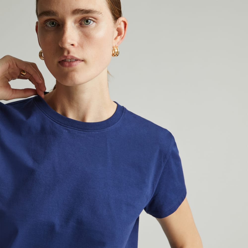 The Box-Cut Tee in Essential Cotton | Ocean Cavern | No Pocket - Image 4