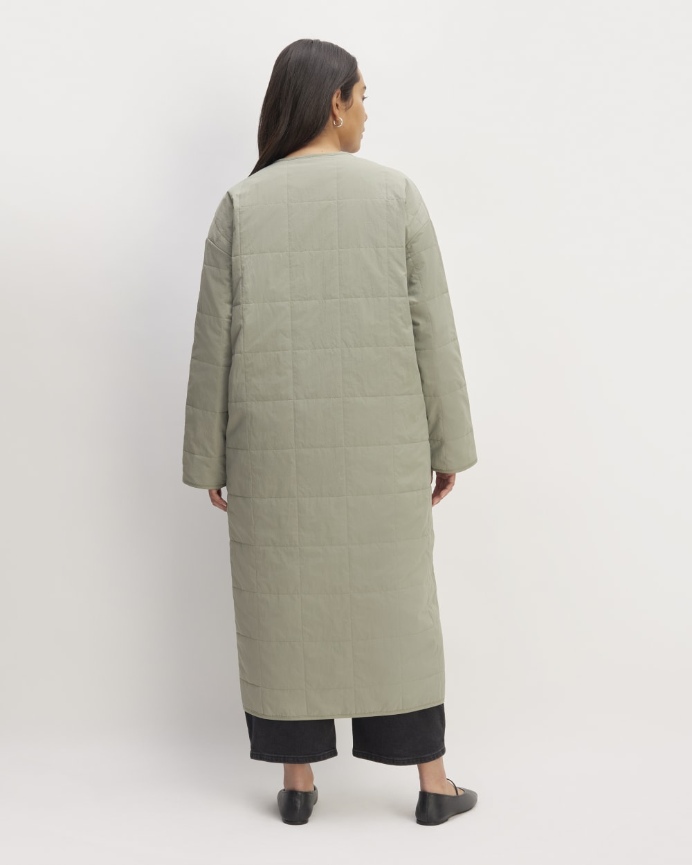 The ReNew Quilted Long Liner | Sage Green - Image 6