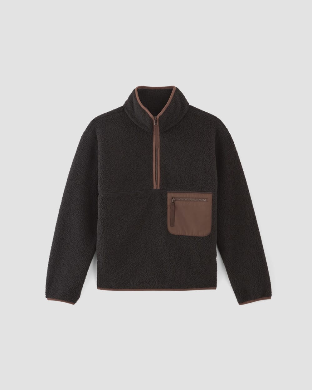 The ReNew Fleece Oversized Half-Zip | Black - Image 2