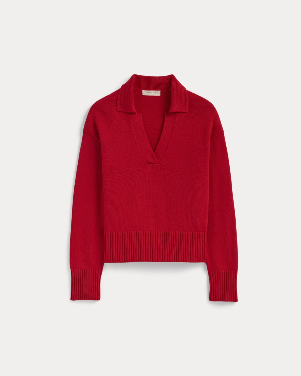 The Boxy Polo in Everyday Cotton | Classic Red - Image 2
