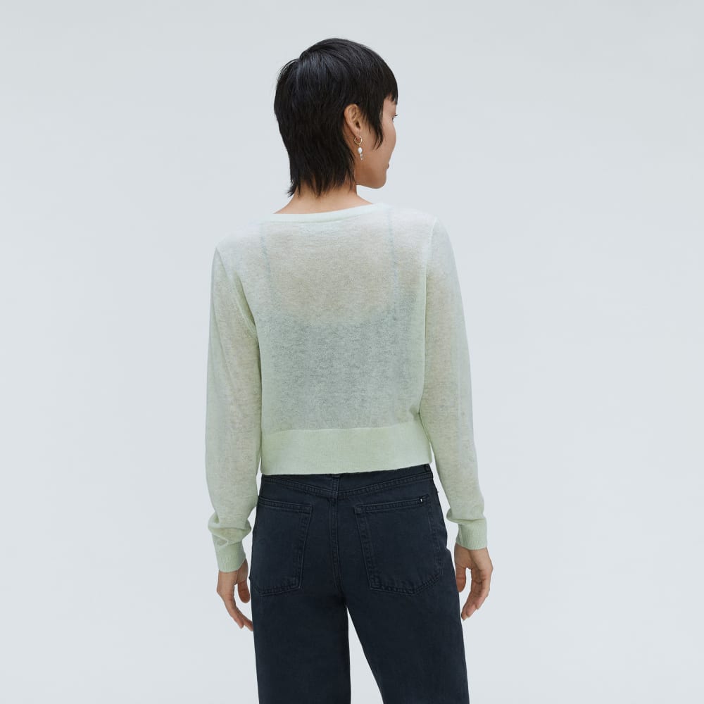 The Featherweight Alpaca Cardigan | Seafoam Green - Image 3