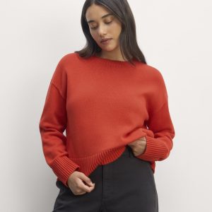 The Boxy Sweater in Everyday Cotton | Poppy Red