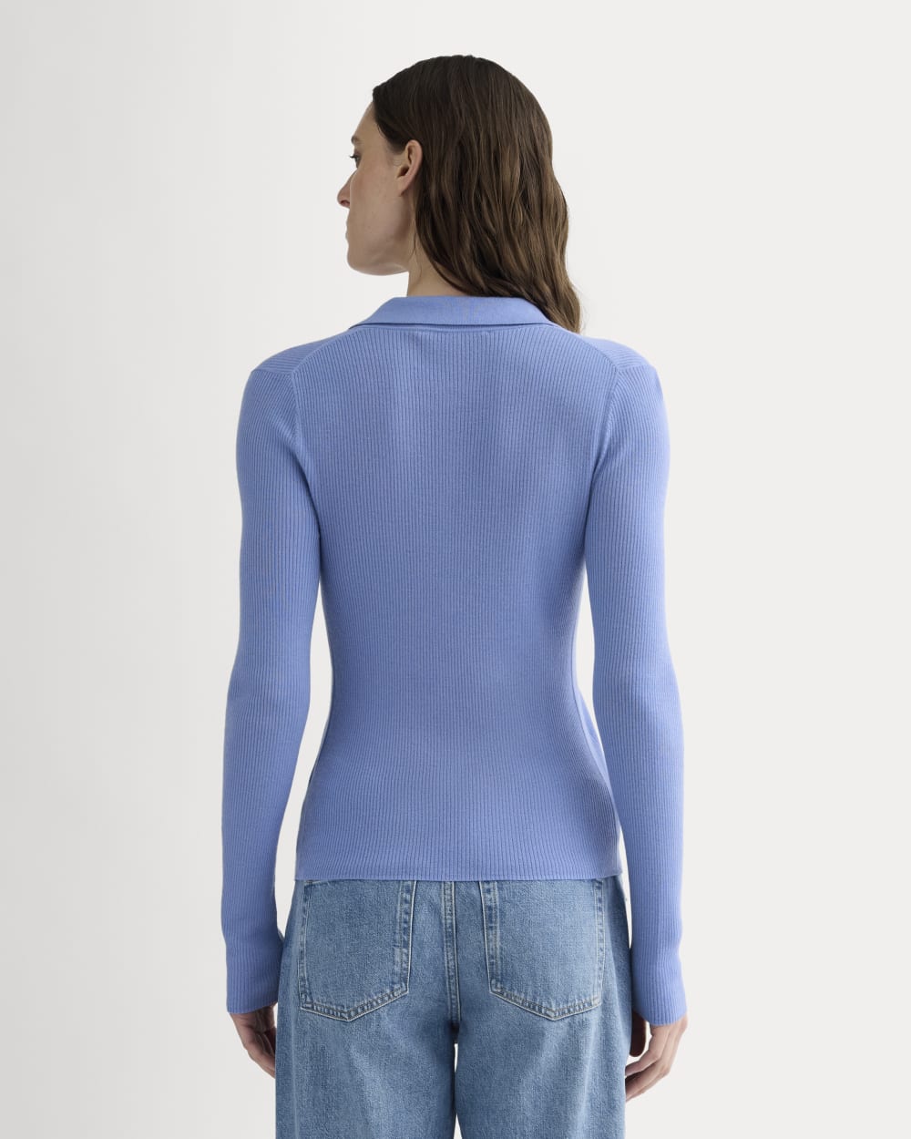 The Polo in Ultrasoft Merino | Bluebell - Image 6