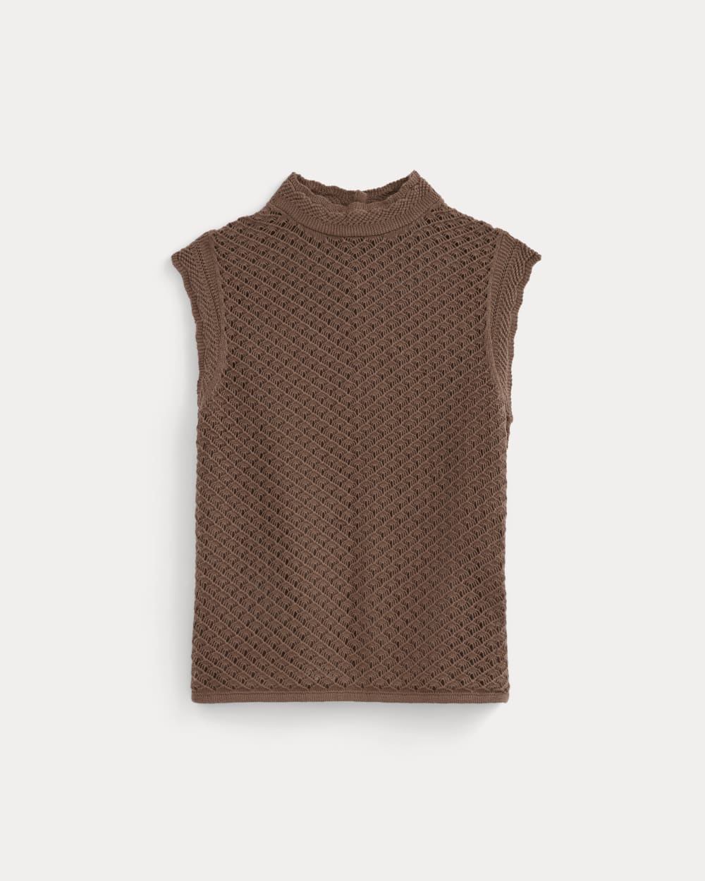 The Lace Knit Tank | Mocha - Image 2