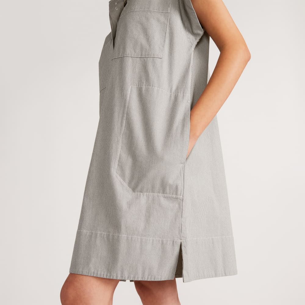 The Easy Workwear Dress | Canvas Tan / Navy - Image 5