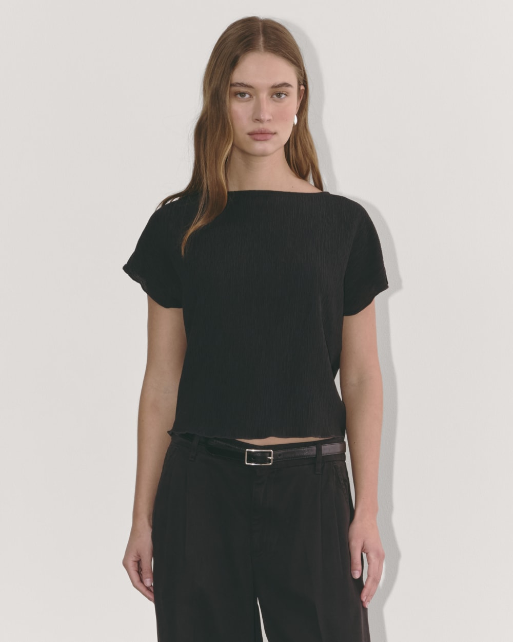 The Crinkle Top | Black
