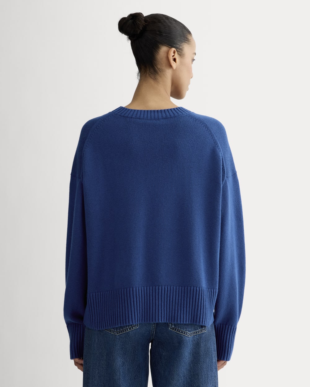 The Boxy Sweater in Everyday Cotton | Bright Cobalt - Image 5