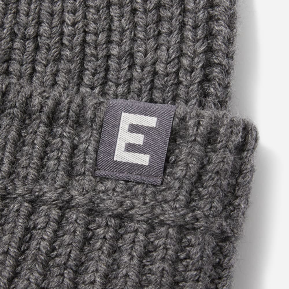 The Organic Cotton Chunky Beanie | Heathered Charcoal - Image 4