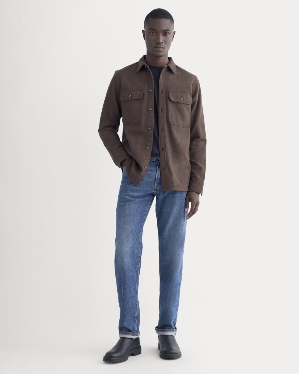 The Heavyweight Overshirt | Uniform | Heather Earth Brown - Image 3