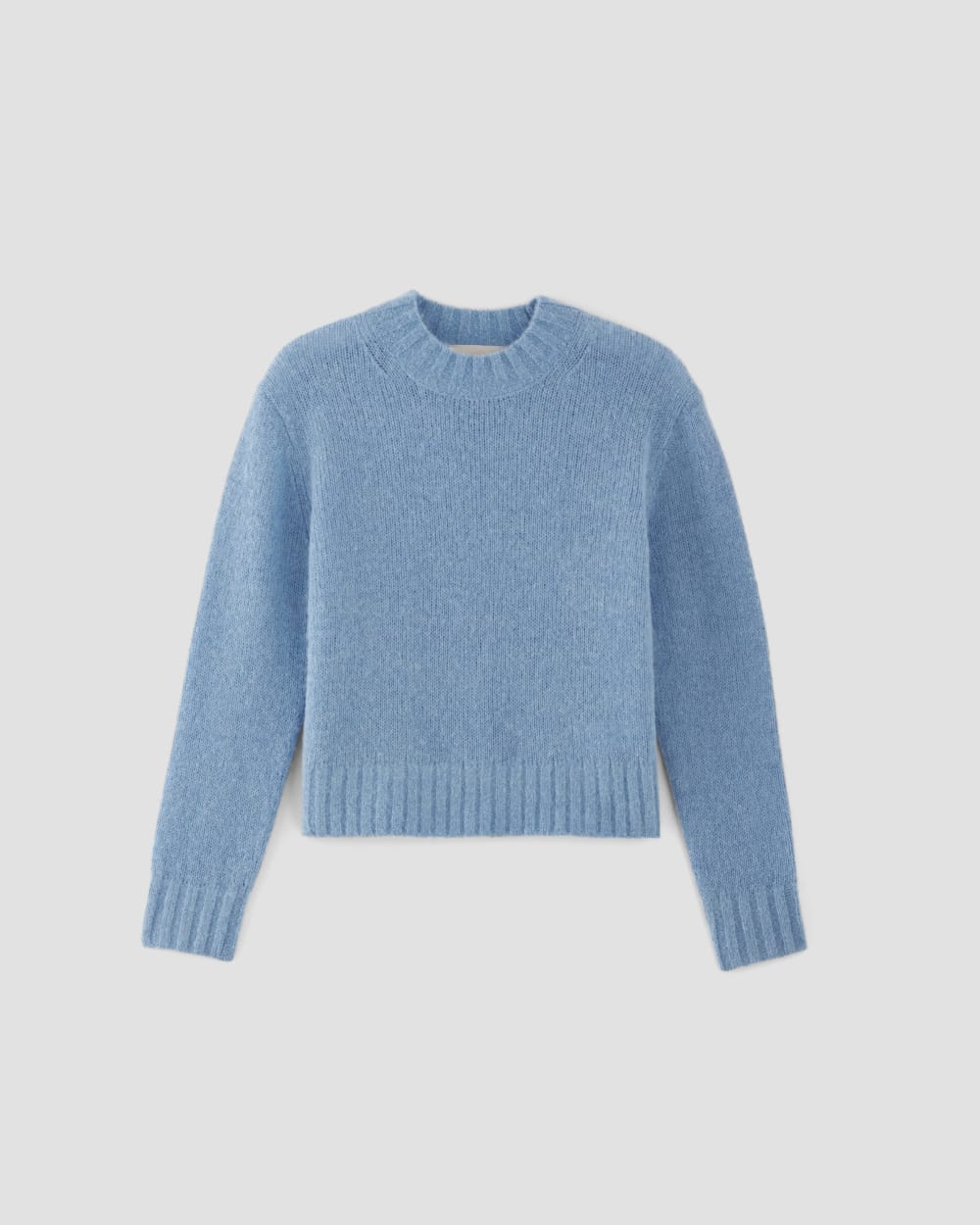 The Alpaca Cropped Crewneck Sweater | Heritage Blue - Image 2