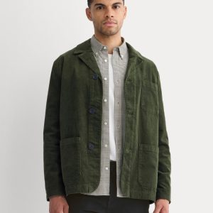 Fine Wale Corduroy Chore Blazer | Dark Forest
