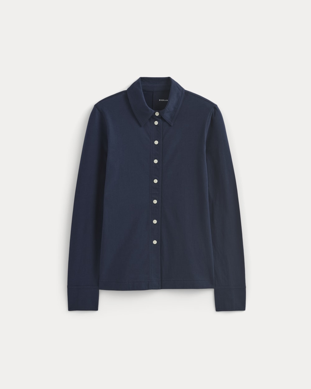 Button-Up Shirt in Essential Cotton | Navy - Image 2
