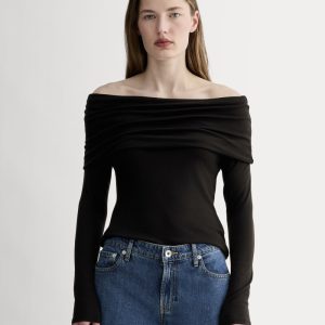 The Off-the-Shoulder Top in Butterluxe | Black