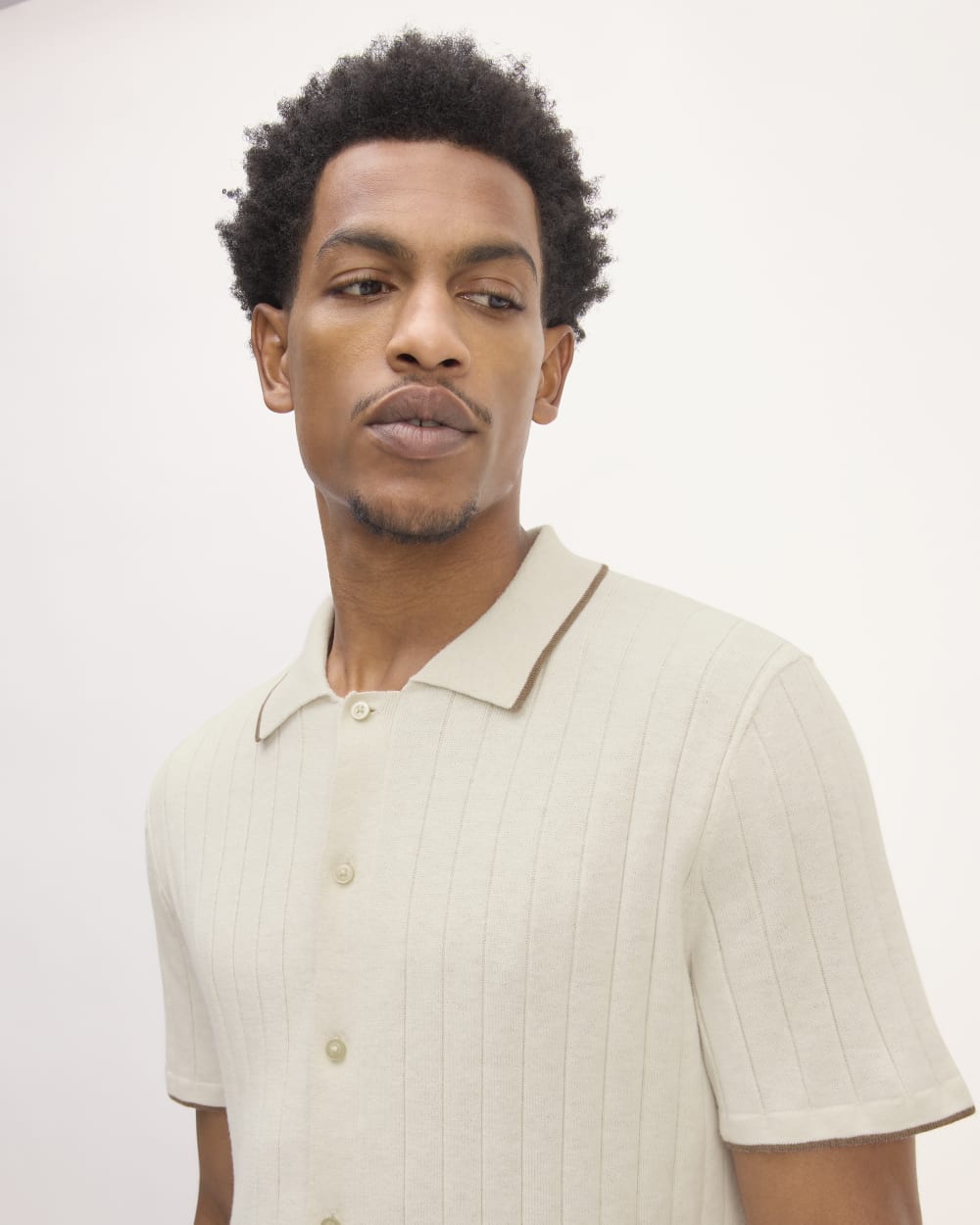 The No-Sweat Button-Down Polo | Heathered Canvas - Image 4