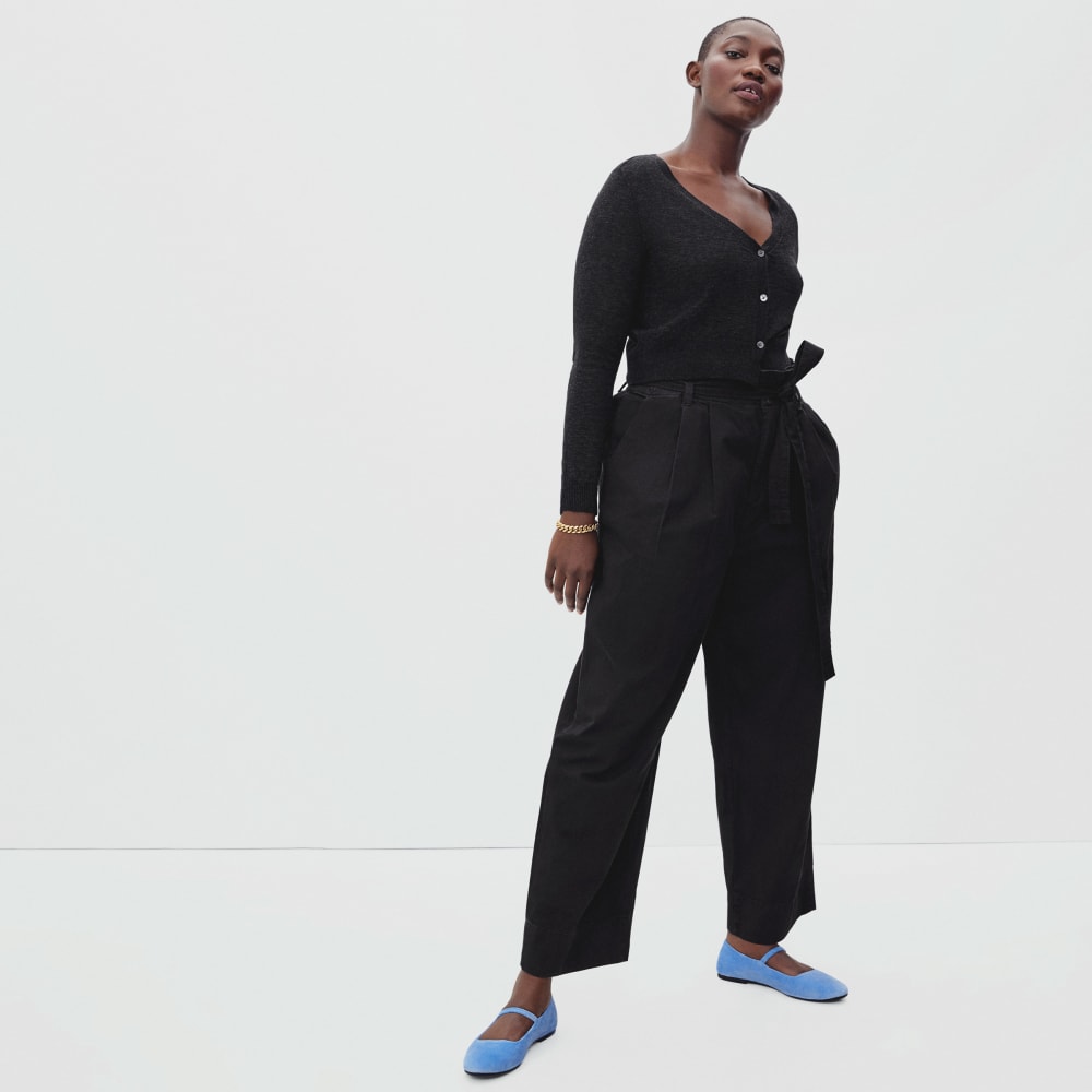 The Featherweight Alpaca Cardigan | Heathered Black - Image 4