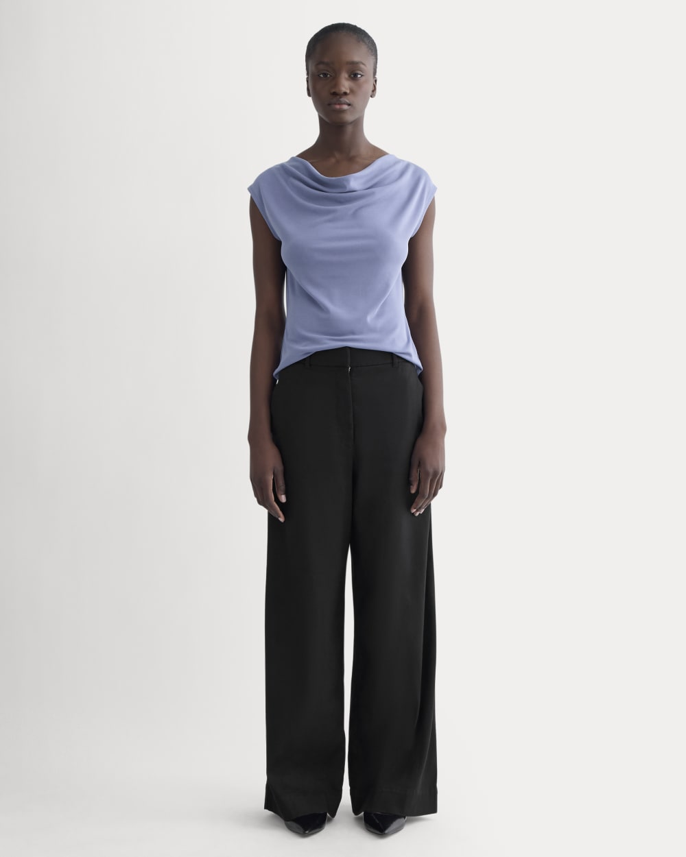 The Draped Top in Butterknit | Blue Dusk - Image 3