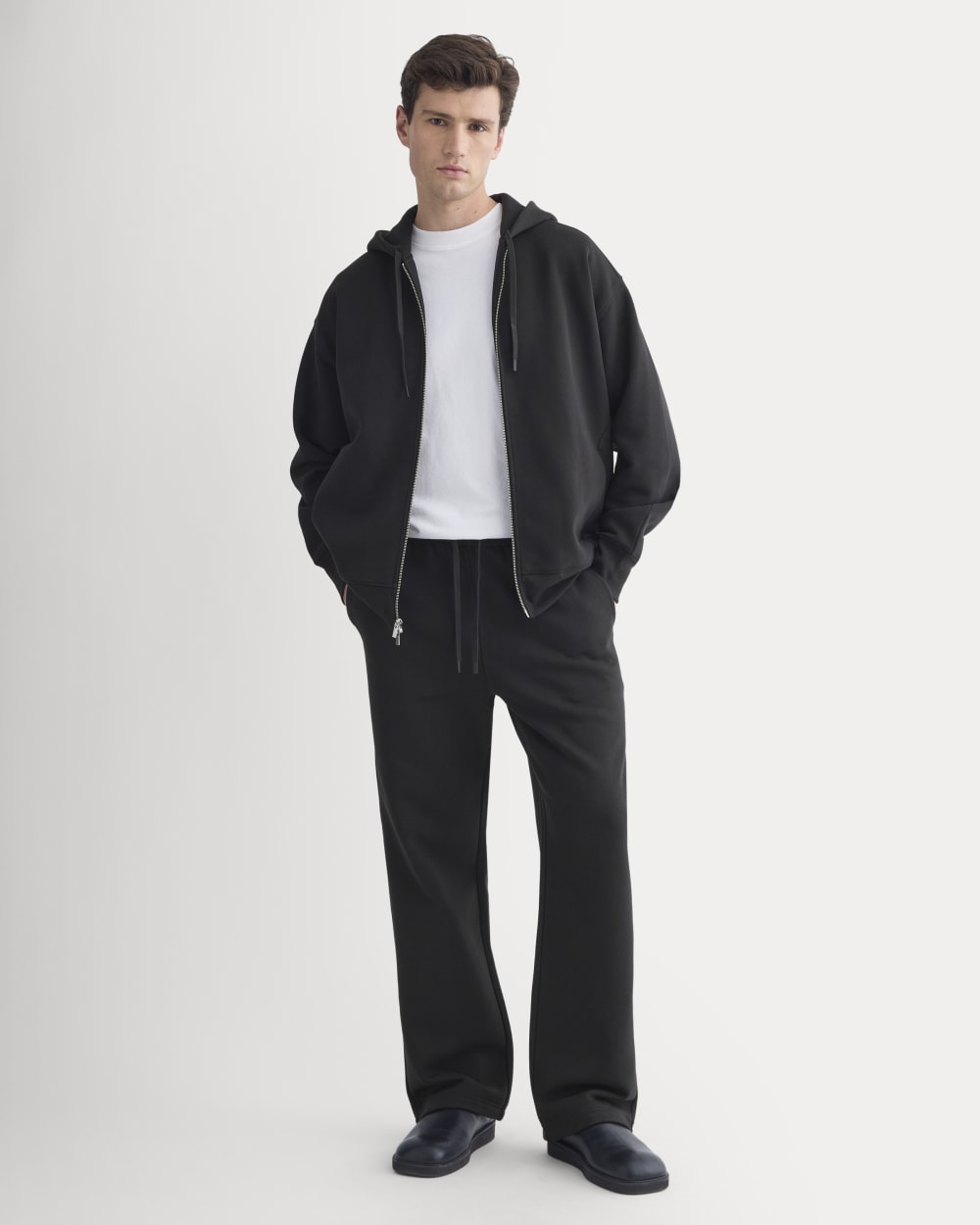 Luxe Fleece Full-Zip Hoodie | Black - Image 3