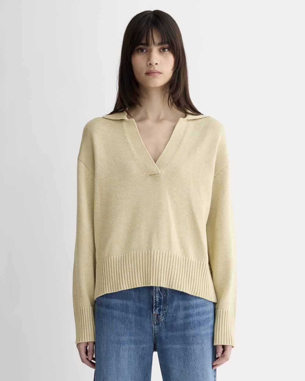 The Boxy Polo in Everyday Cotton | Mojave Desert / Natural