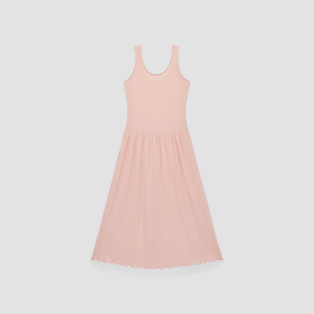 The Rib Soft Knit Scoop-Neck Dress | Petal Pink - Image 2