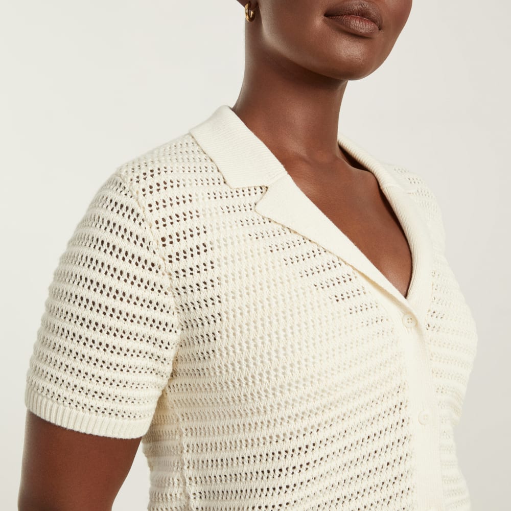 The Crochet Knit Polo | Canvas - Image 3