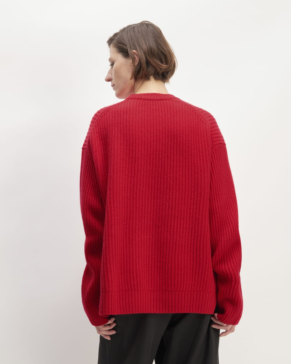 The Oversized Crew in Luxe Merino | Classic Red - Image 6