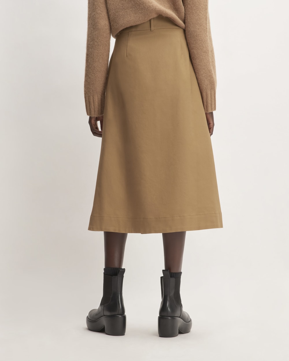 The Structured Cotton A-Line Skirt | Toasted Coconut - Image 6