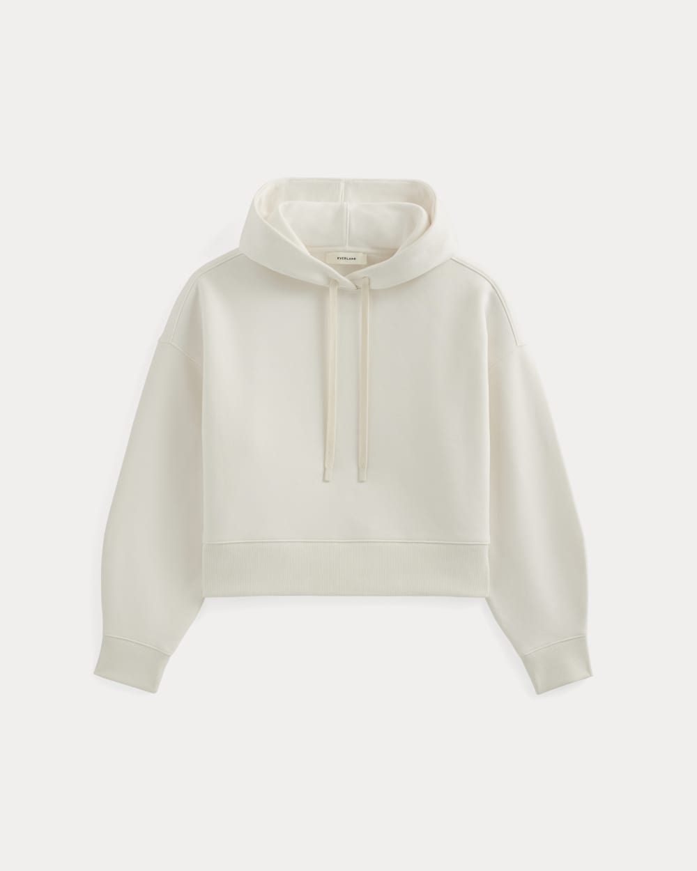 Cropped Luxe Fleece Hoodie | Bone - Image 2