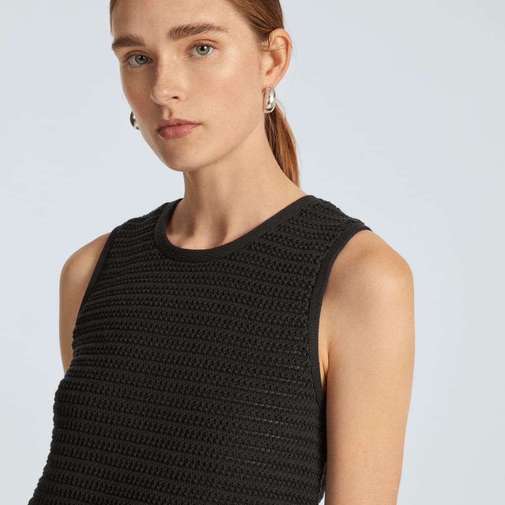 The Crochet Knit Cami | Black - Image 4