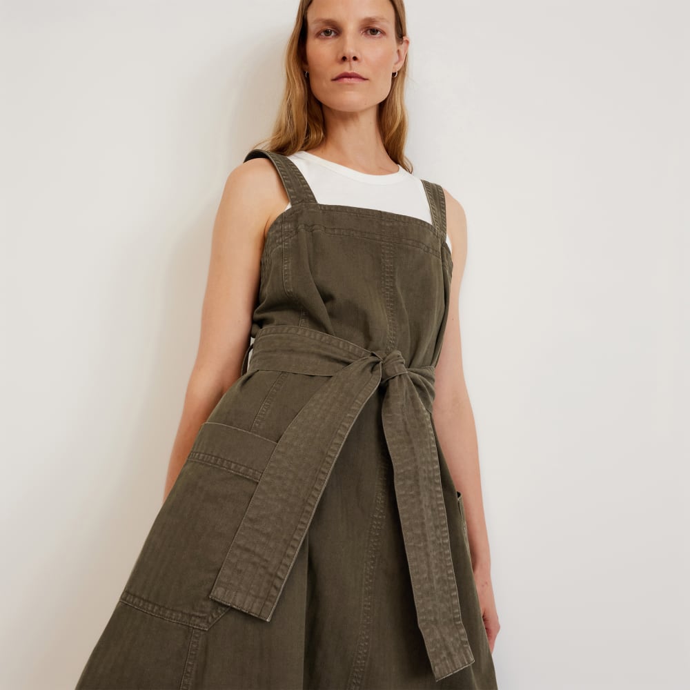 The Organic Cotton Herringbone Dress | Beech - Image 4