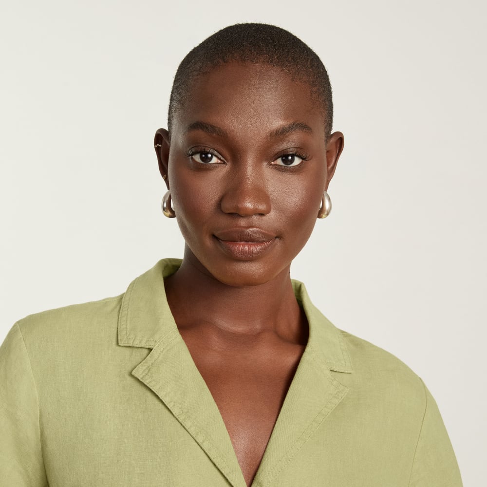 The Linen Workwear Dress | Leek - Image 6