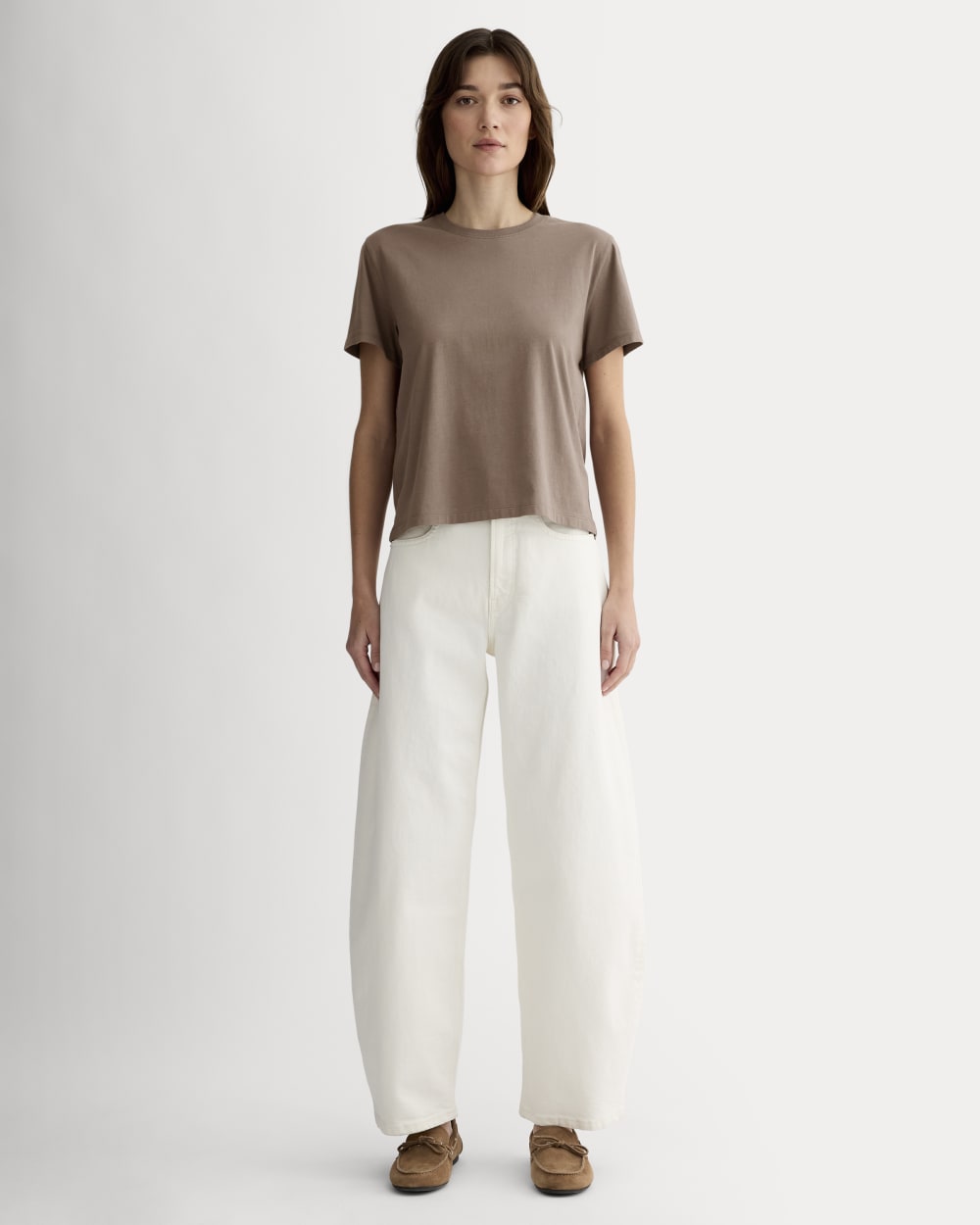 The Box-Cut Tee in Essential Cotton | Clay | No Pocket - Image 3