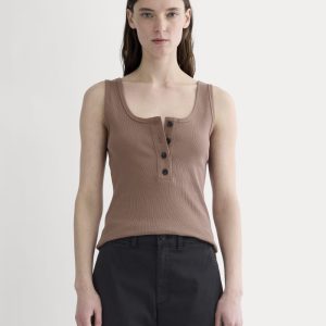 The Selfie Henley Tank | Mocha