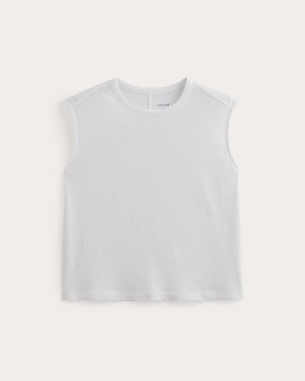 The Muscle Tee in Cotton Linen | White - Image 2