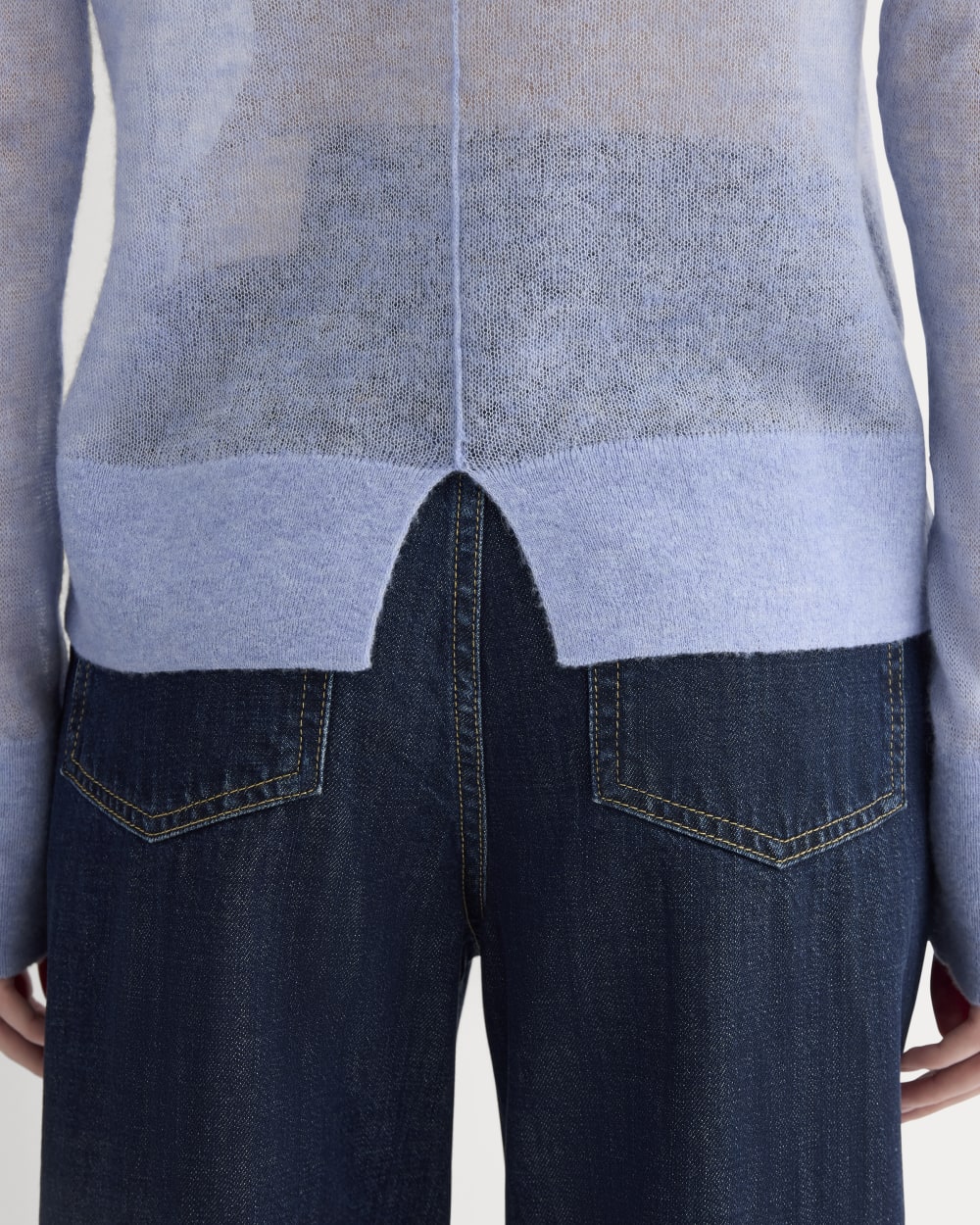 The Air Alpaca? Relaxed Crew Top | Soft Blue - Image 4