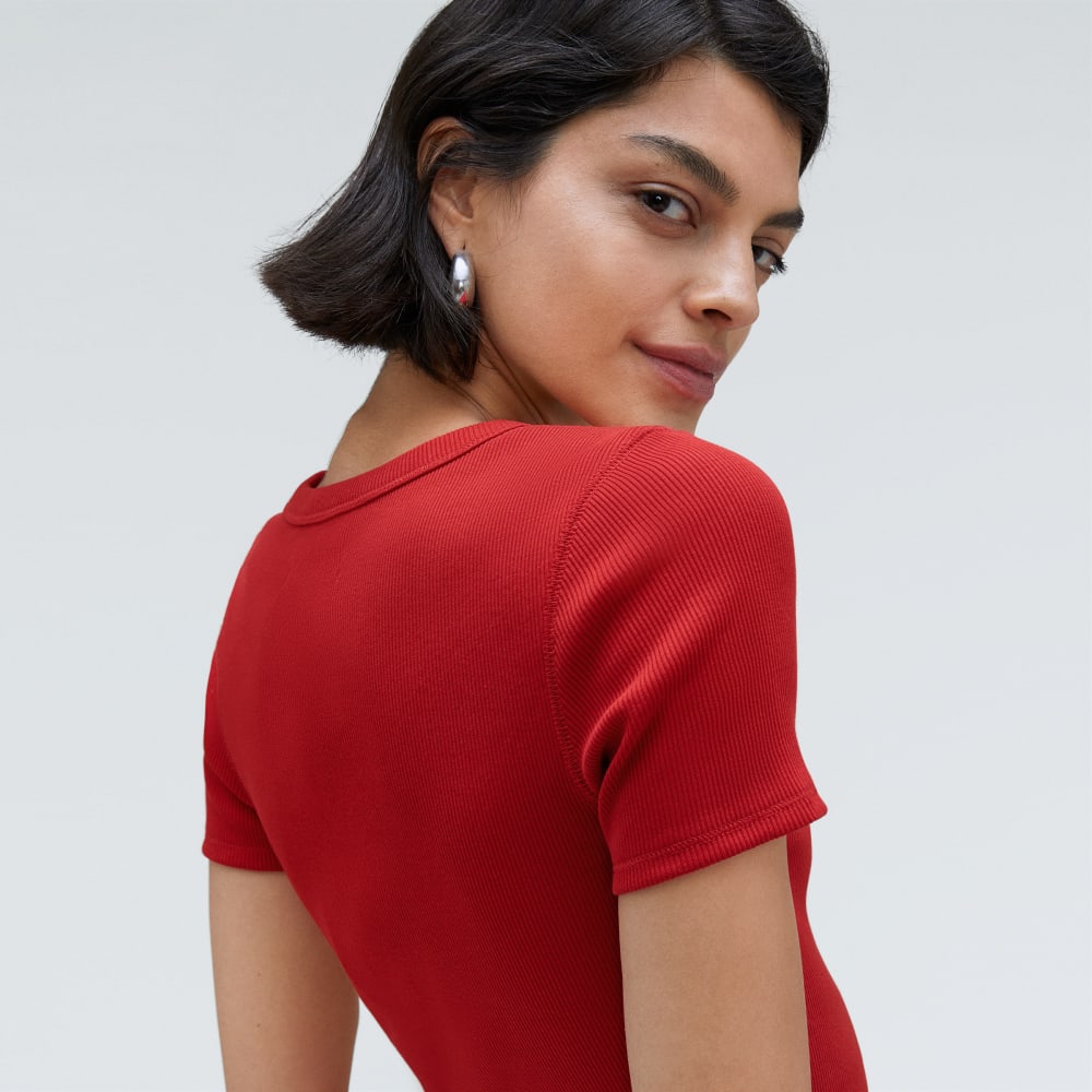 The '90s Rib Tee | Ruby - Image 4