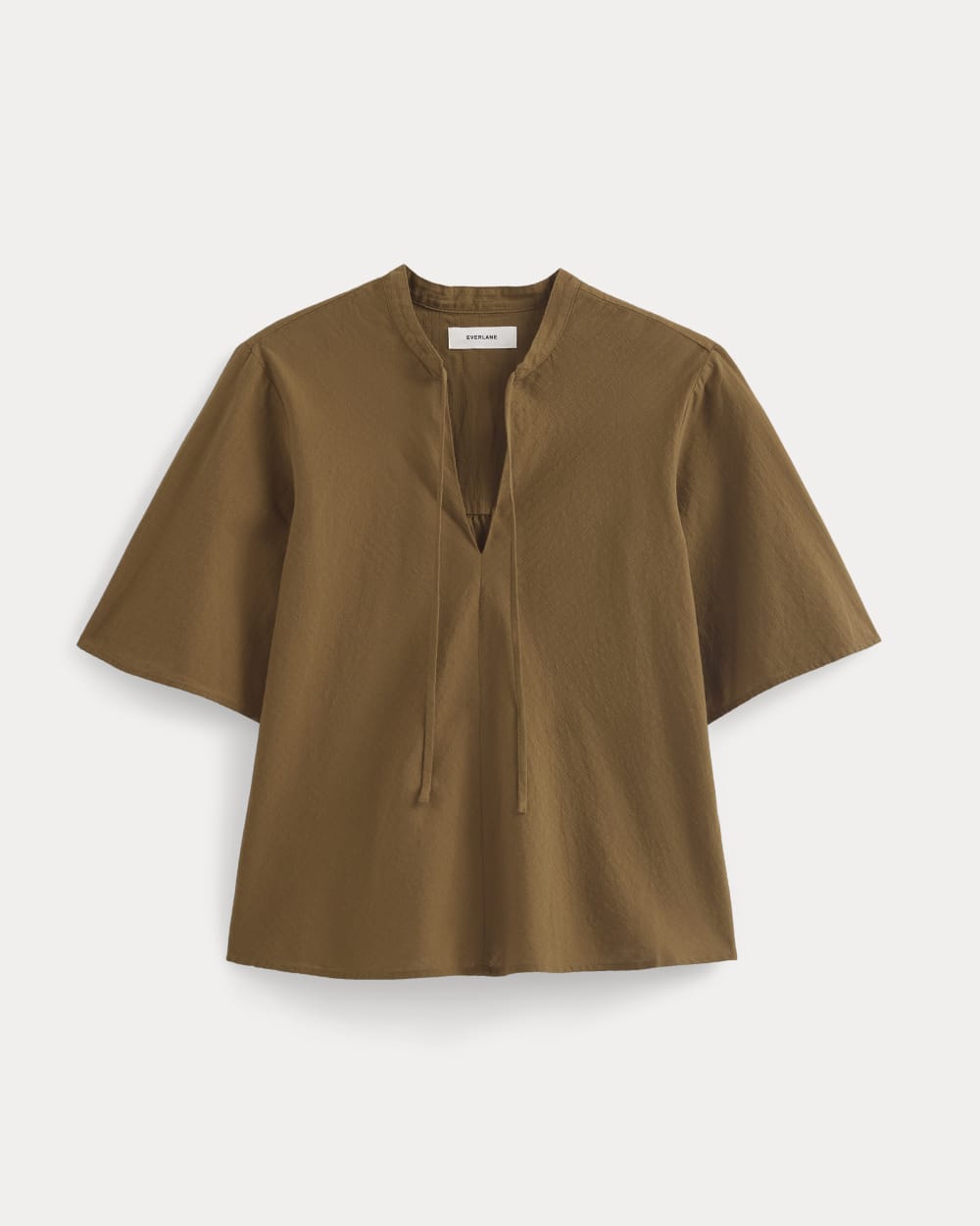 The Gauze Tie-Front Shirt | Toffee - Image 2