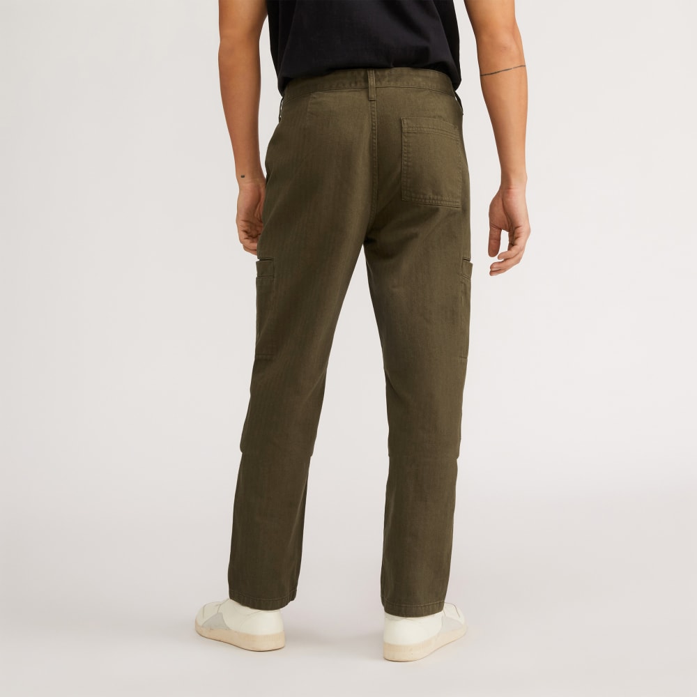 The Organic Cotton Herringbone Refined Cargo | Beech - Image 3