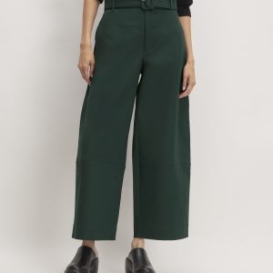 The Structured Cotton Belted Pant | Scarab