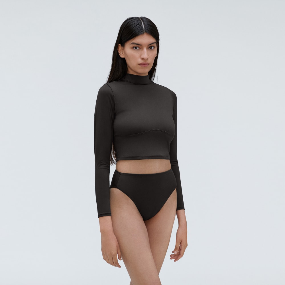 The High-Rise Cheeky Bikini Bottom | Black - Image 3