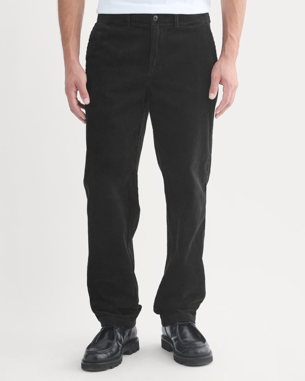 Wide Wale Corduroy Trouser | Black - Image 3