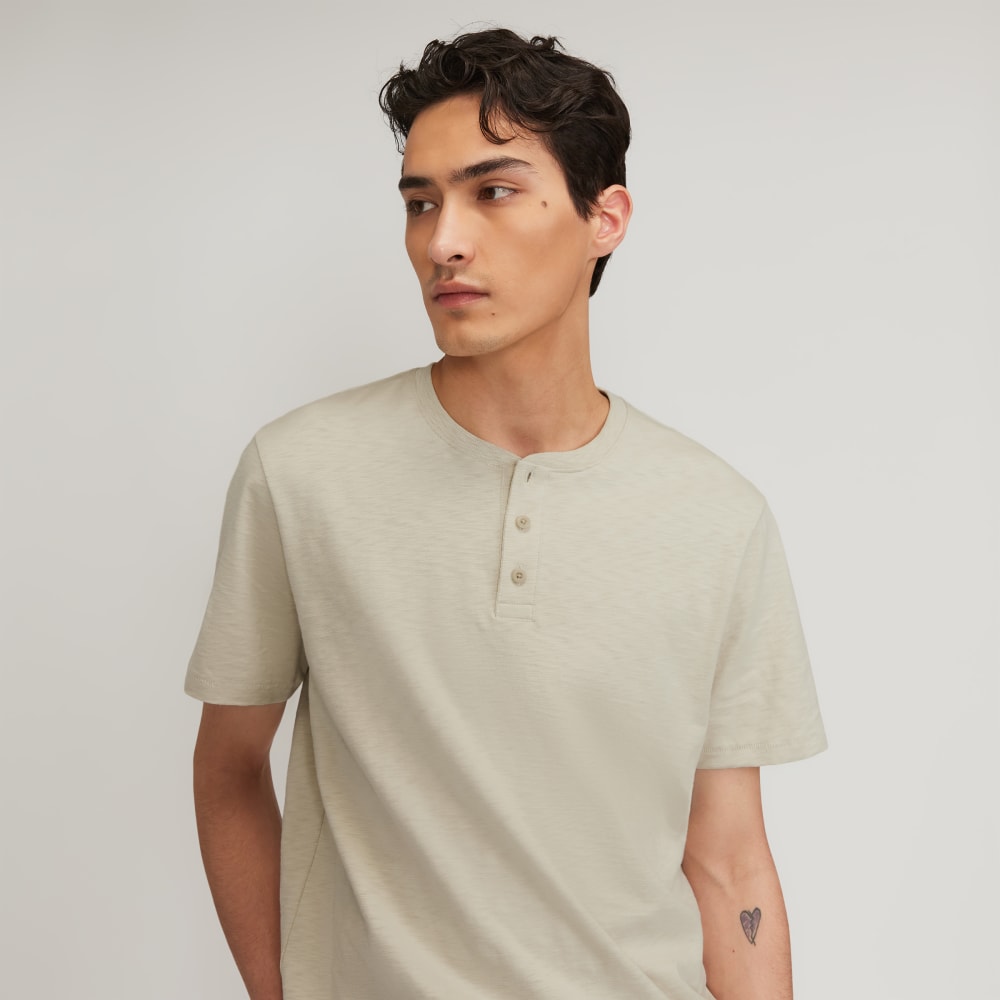 The Cotton Slub Henley | Pelican - Image 4