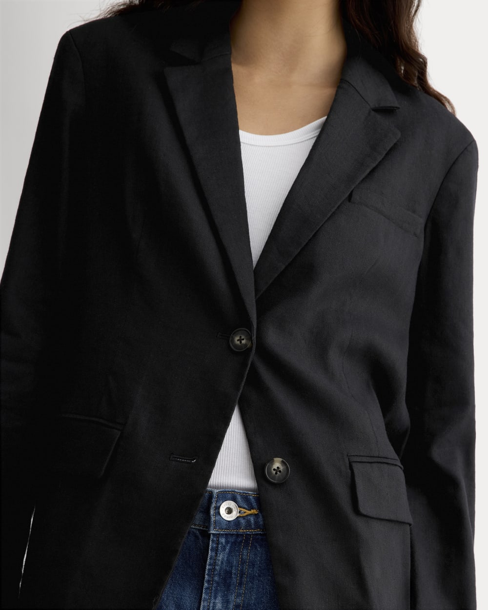 The Oversized Blazer in Buttersmooth | Black - Image 4