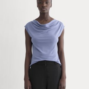 The Draped Top in Butterknit | Blue Dusk
