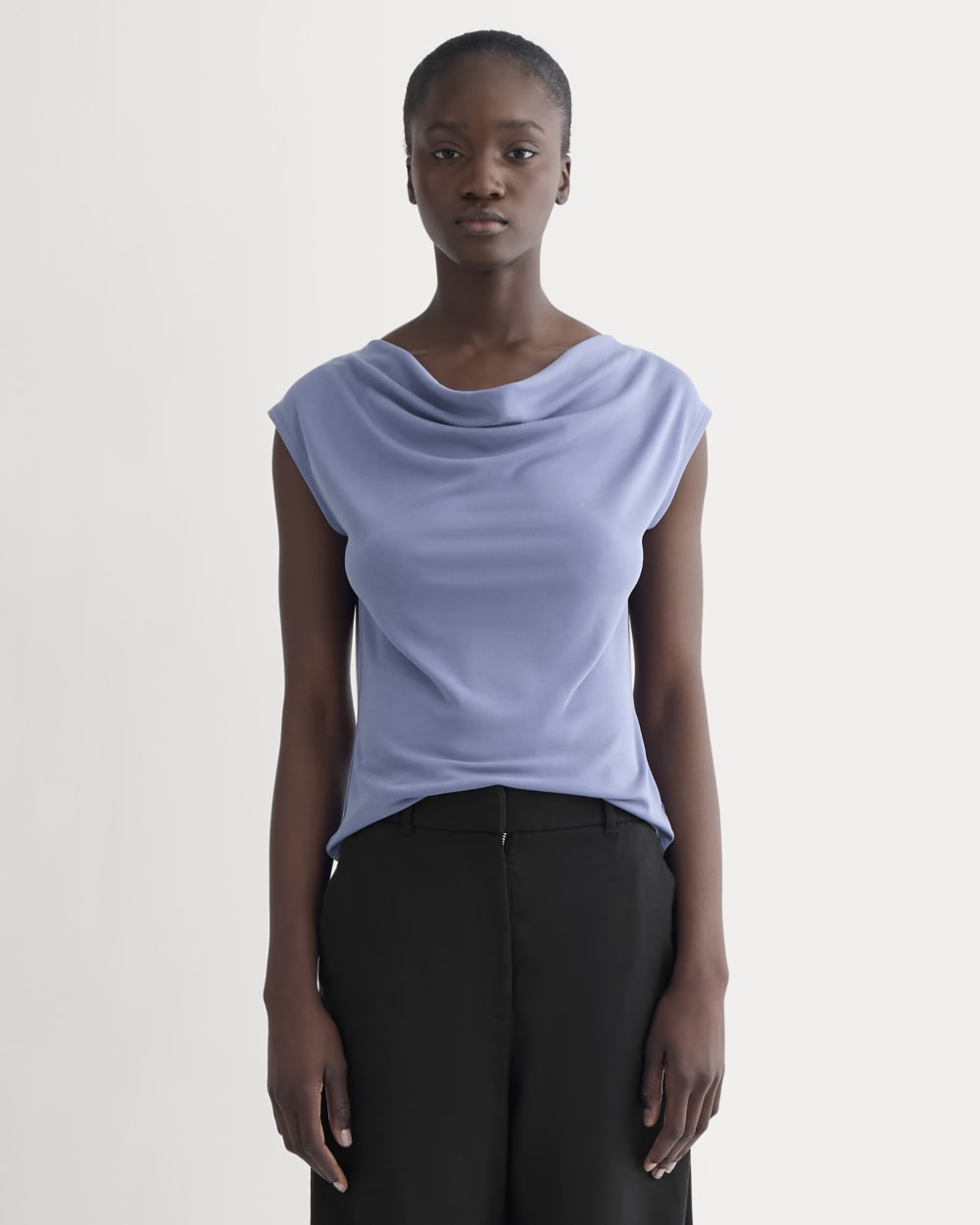 The Draped Top in Butterknit | Blue Dusk
