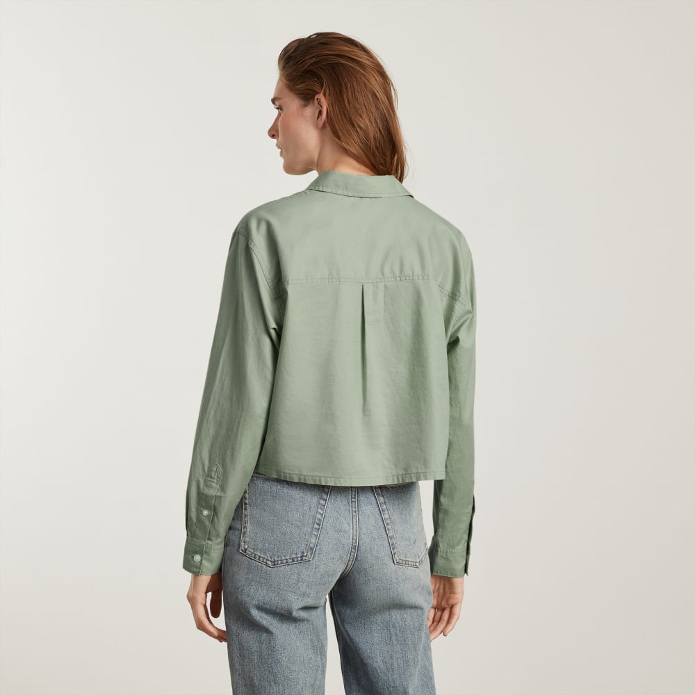 The Way-Short Shirt in Silky Cotton | Laurel - Image 6