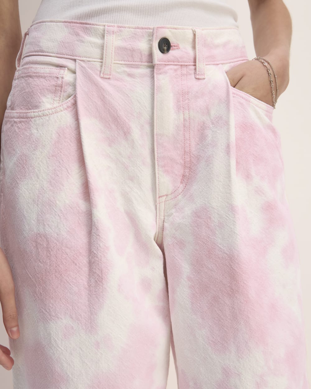 The Everlane x Marques' Almeida Canvas Oversized Barrel Pant | Pink Tie-Dye - Image 5