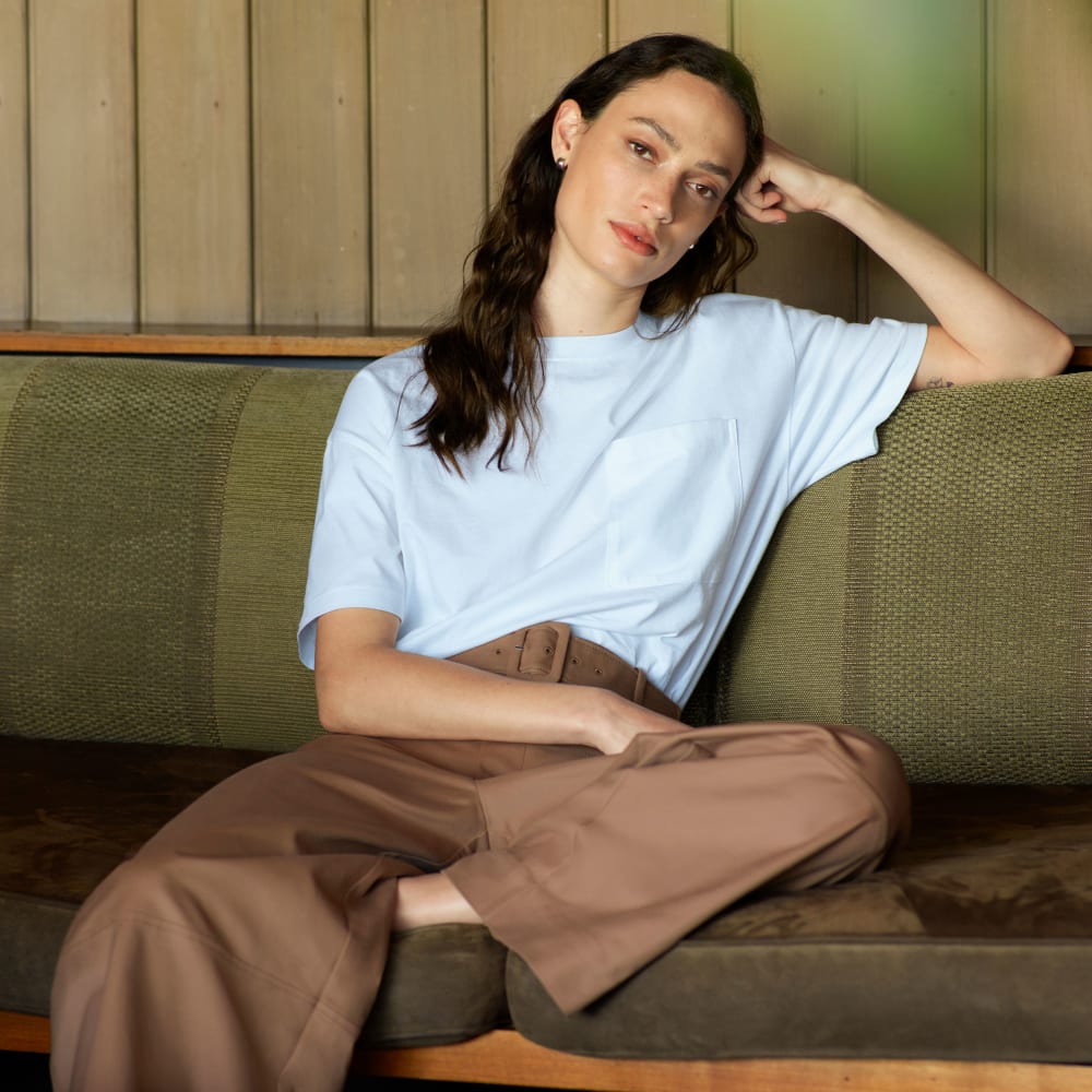 The Organic Cotton Relaxed Pocket Tee | White - Image 5