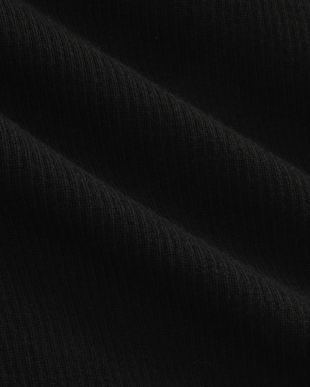 The Cropped Crew Top in Ultrafine Merino | Black - Image 6