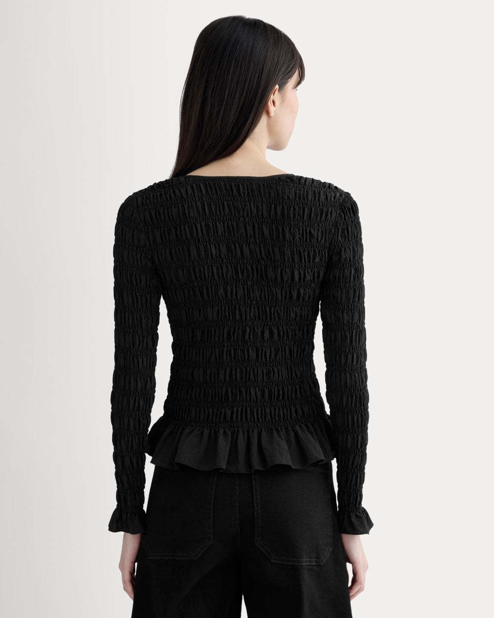 The Smocked Cardigan | Black - Image 5