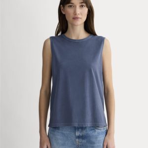 The Boyfriend Tank in Essential Cotton | Navy